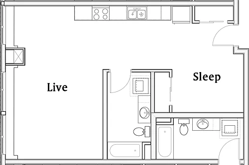 Floor plan Studio M