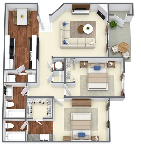 Floor plan Burlington w/ Atrium