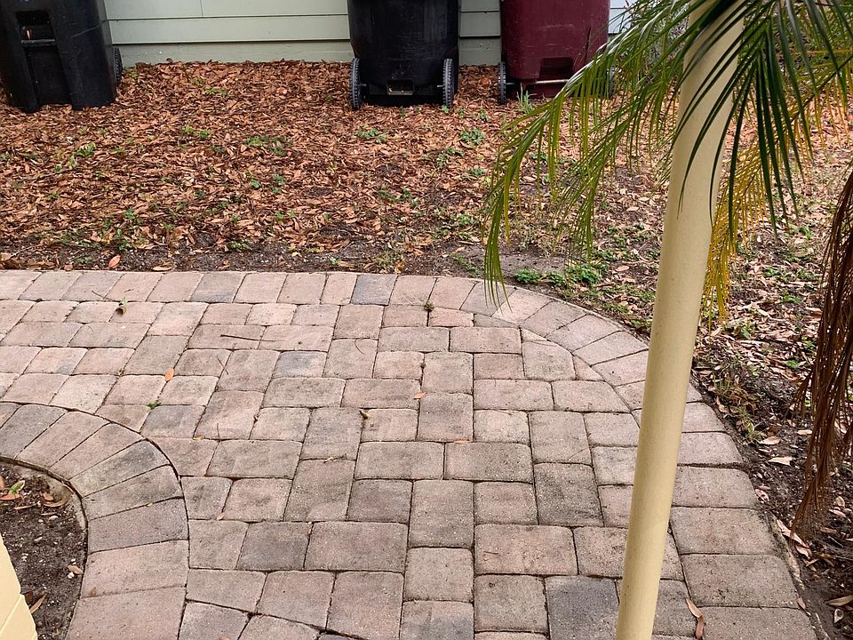 Paved walk way to side enterance