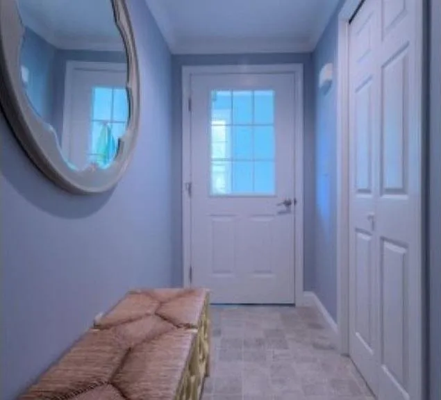 Hallway includes large coat closet