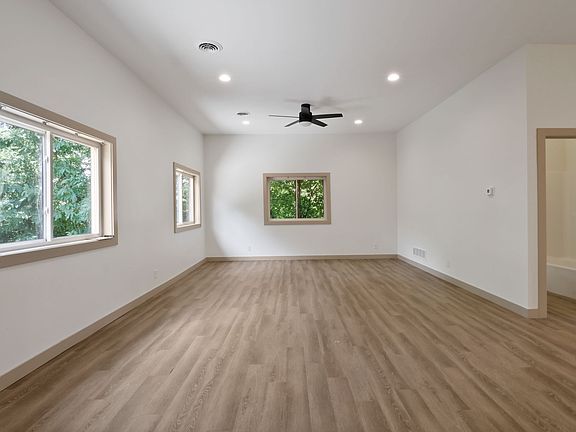 View of living room from the kitchen/entry area