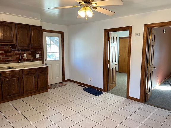 Entry door , kitchen area