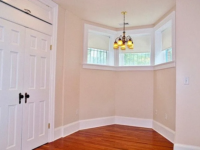 Down stairs side BR bay window