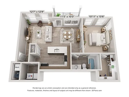 Floor plan 1X1