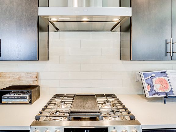 Gas cooktop in kitchen