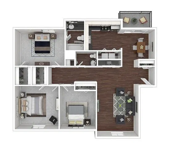 Floor plan 3 Bedroom 2 Bathroom