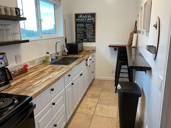 Kitchen with view of the mountains