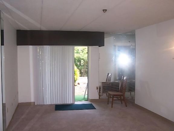 living room with slider