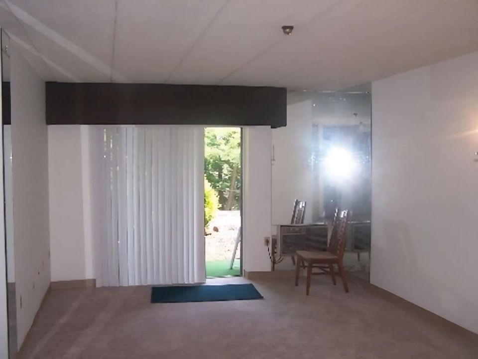 living room with slider