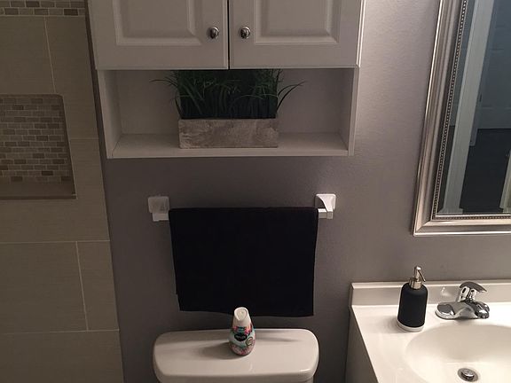 Storage in newly renovated tub/shower