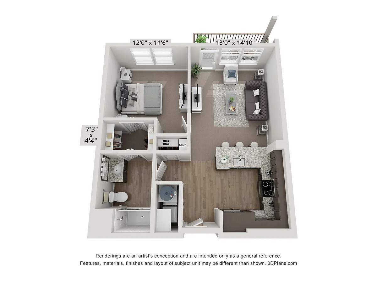 Floor plan 1X1