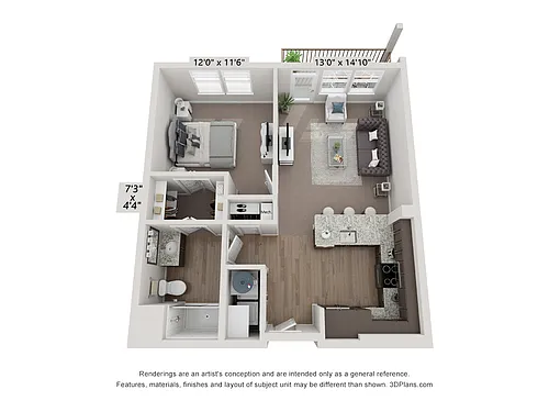 Floor plan 1X1