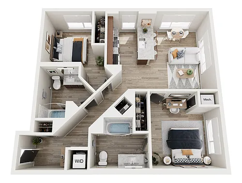 Floor plan B11 Two Bedroom