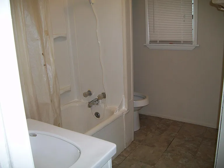 bath with tub.