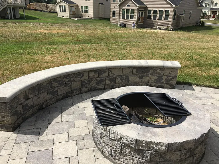 Upgraded Paver Patio with Firepit_ S'mores night anyone?