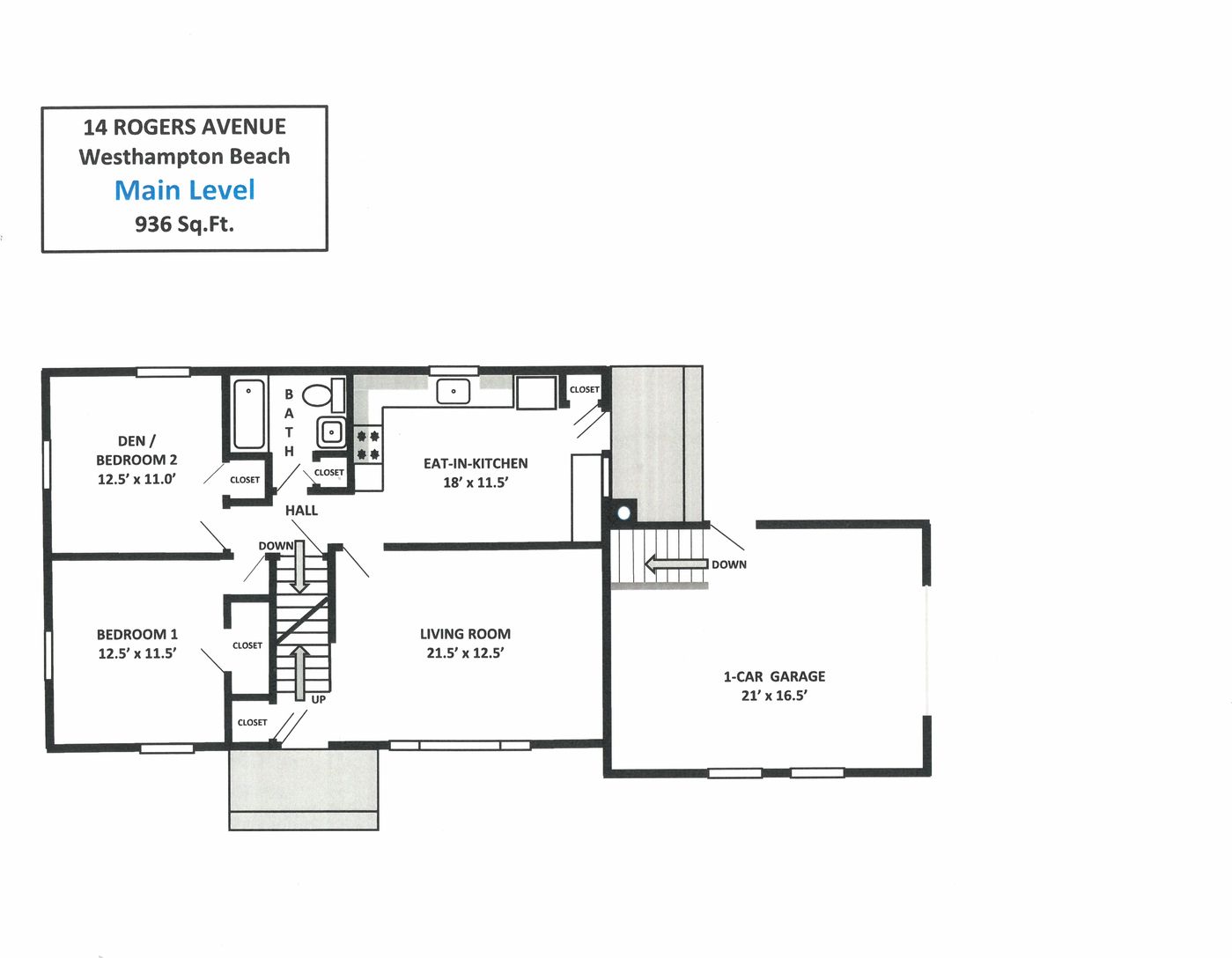 Main Level Floor Plan