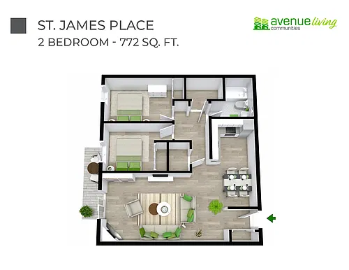 Floor plan - 2 Bedroom