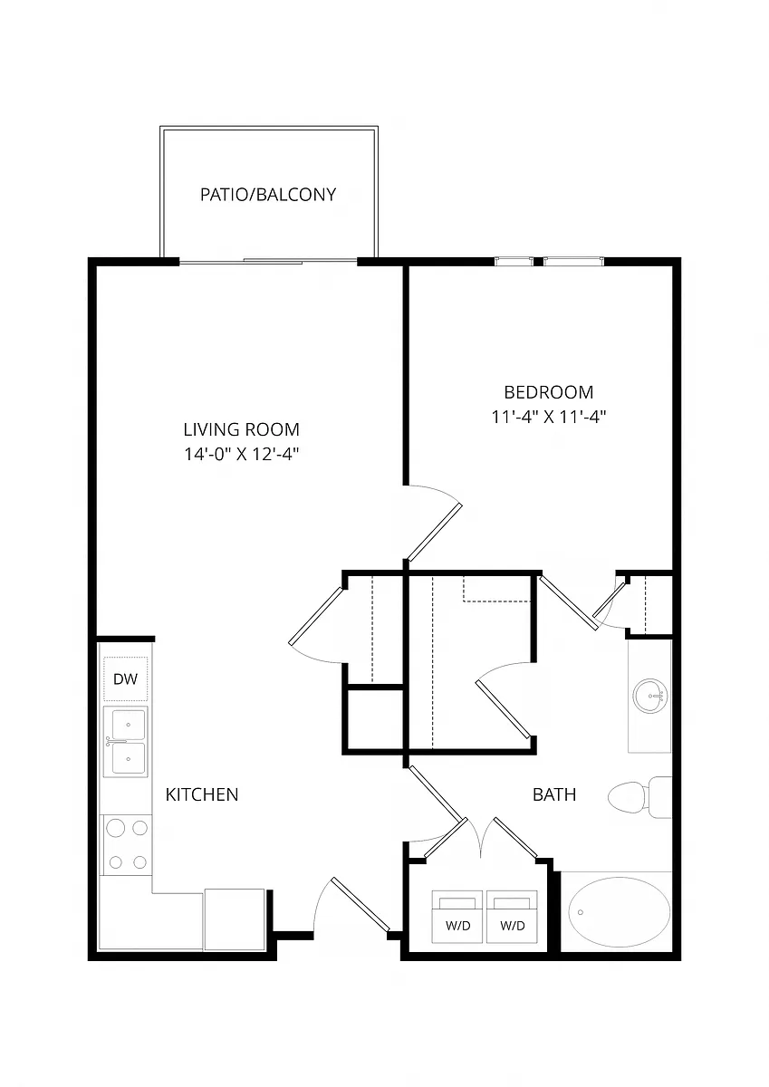 Floor plan B06 1X1