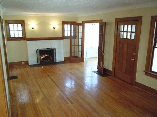 Large living room with fireplace
