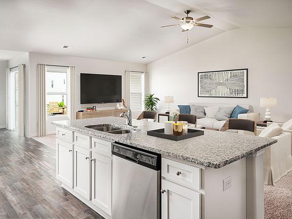 Sprawling granite island