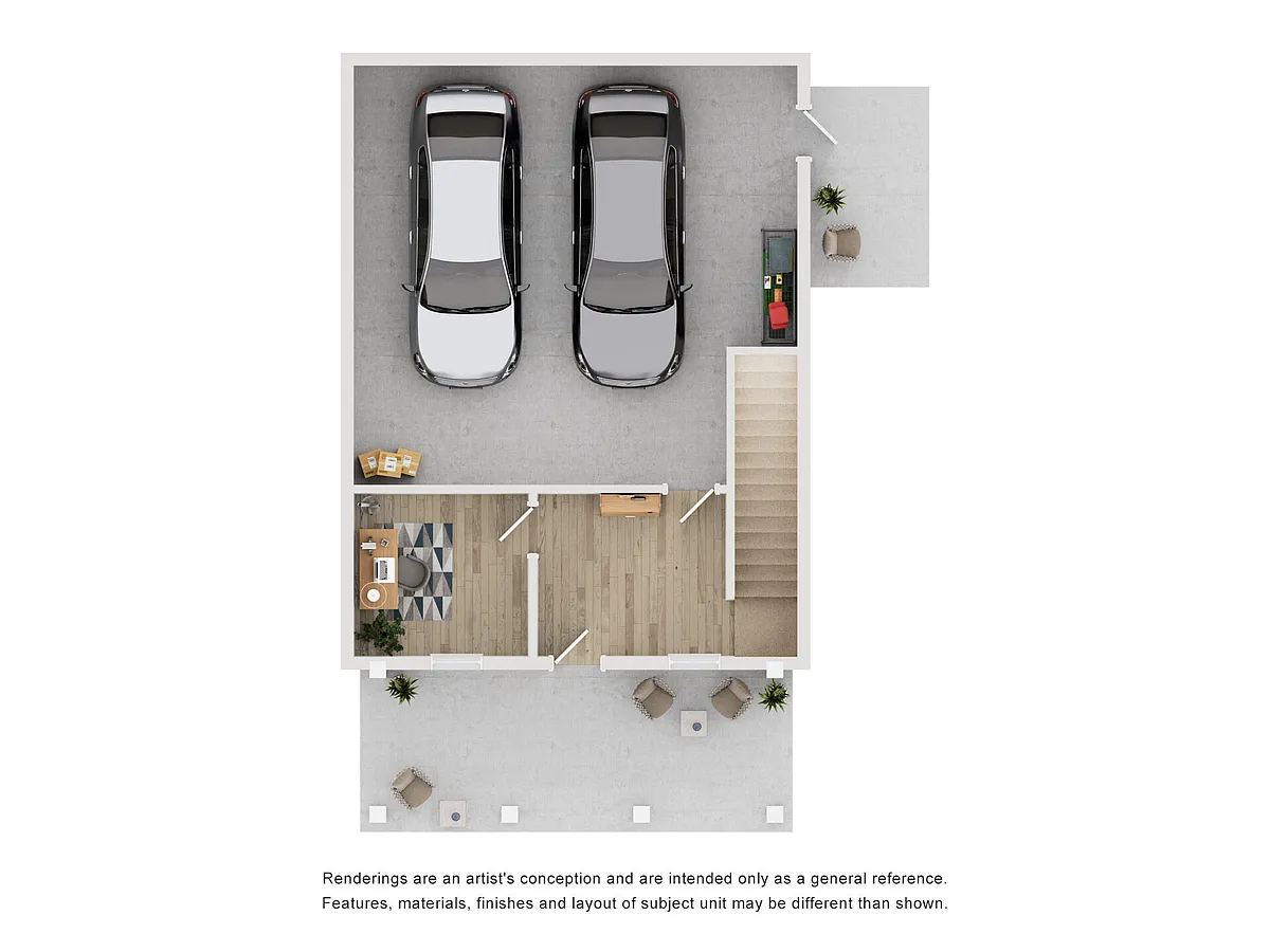 Floor plan Cottage C1 + Den