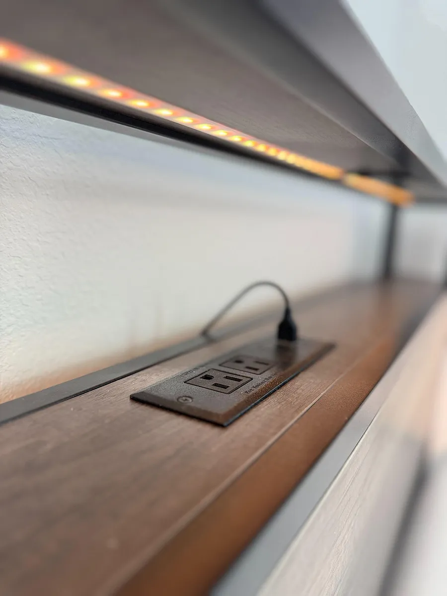 Bed Frame with Built in Charging Station and LED Lights - Gregg St