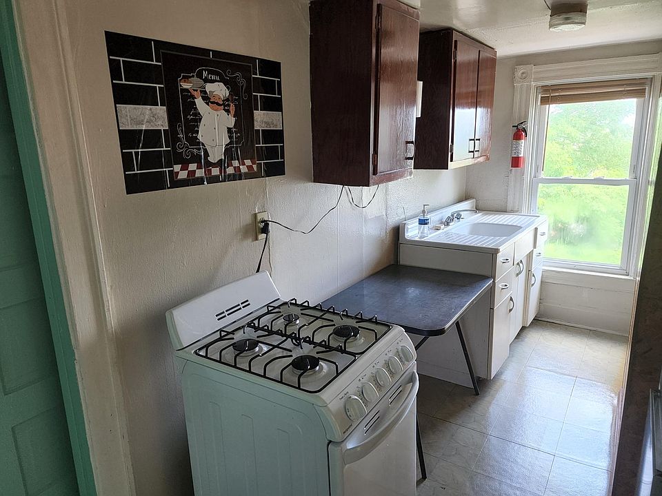 Kitchen with a view of Pittsburgh.