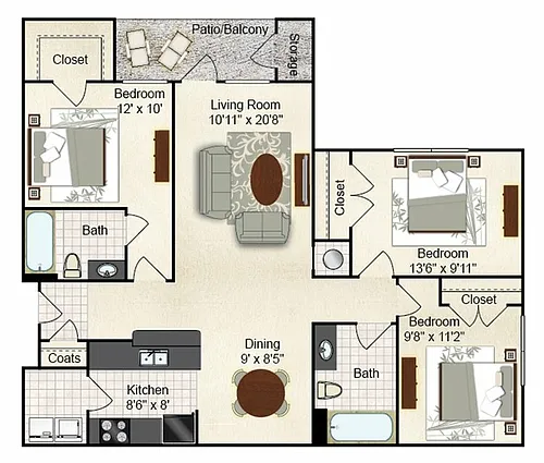 Floor plan Chestnut -Platinum