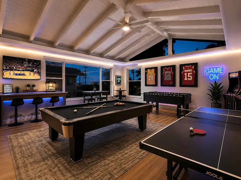 Upstairs bonus room with AI virtual furnishings