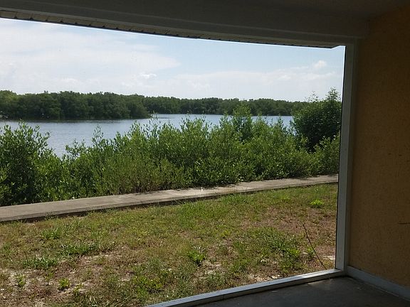 View from covered back porch