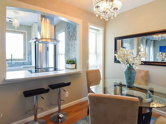 Bar area with skyline views