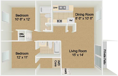 Floor plan 2X2