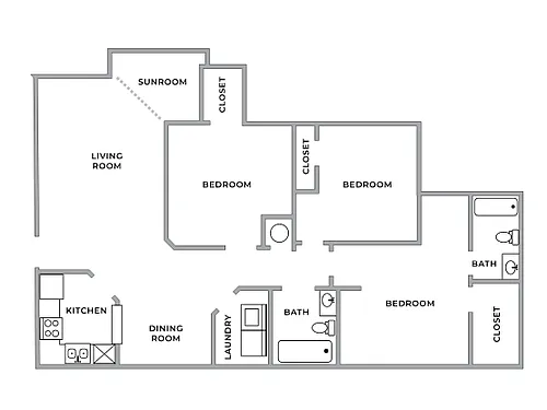 Floor plan 3 Bedrooms