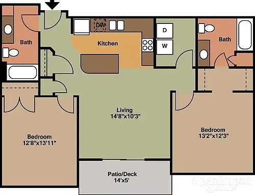 Floor plan Two Bedroom