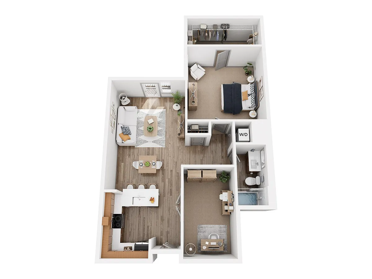 Floor plan One Bedroom with Den 5 - Partial Renovation
