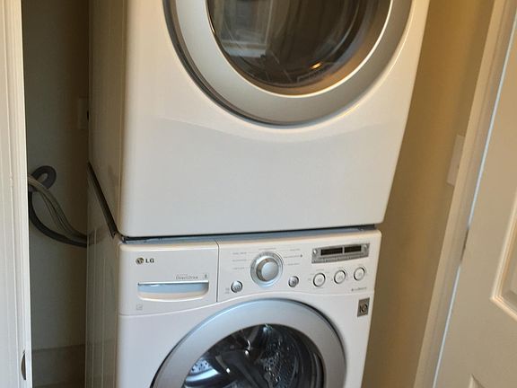 Front loading washer dryer in unit