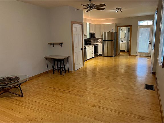 Tremendous open living space with bamboo floors.