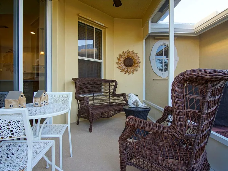 Screened in patio area