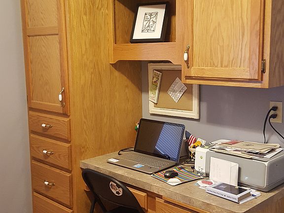 Back entry desk cabinets