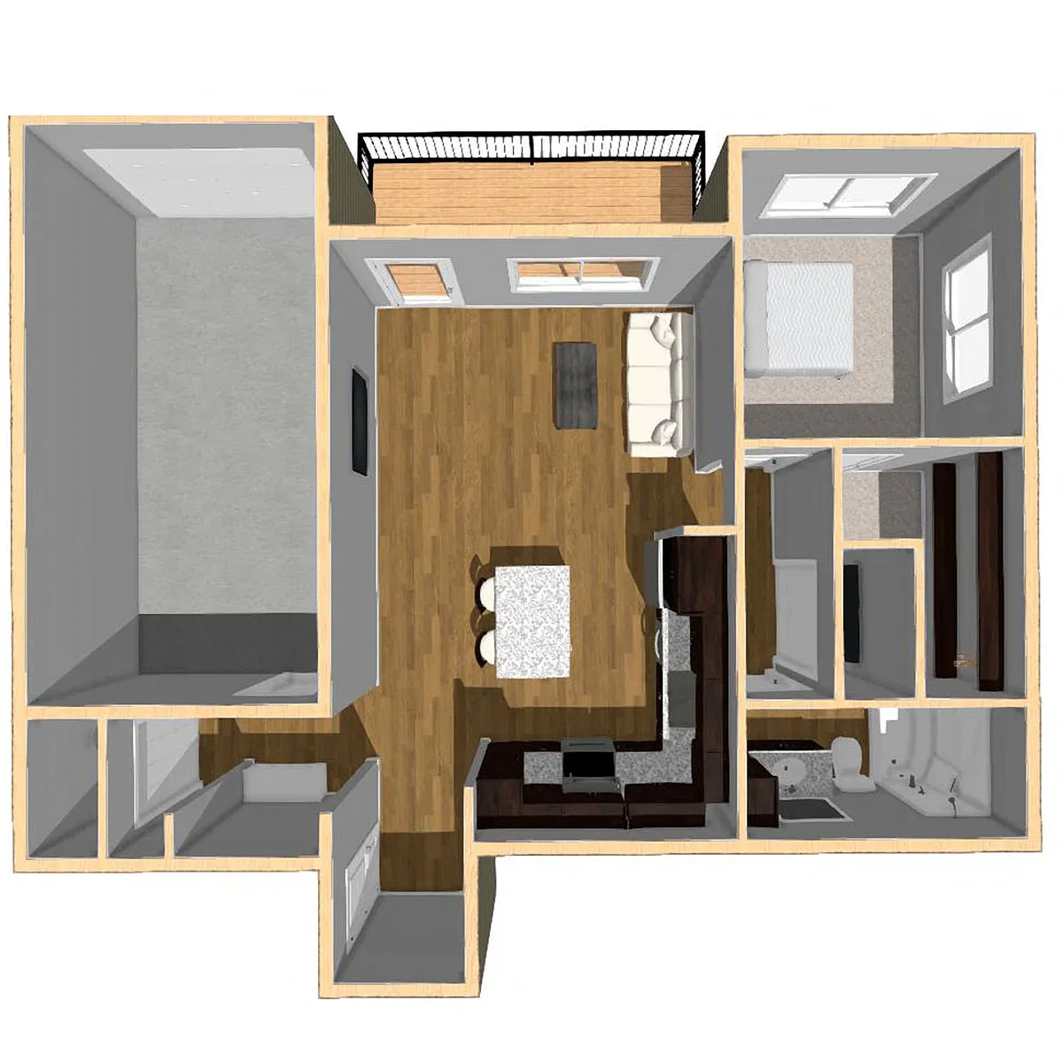 Floor plan B2 821 SF