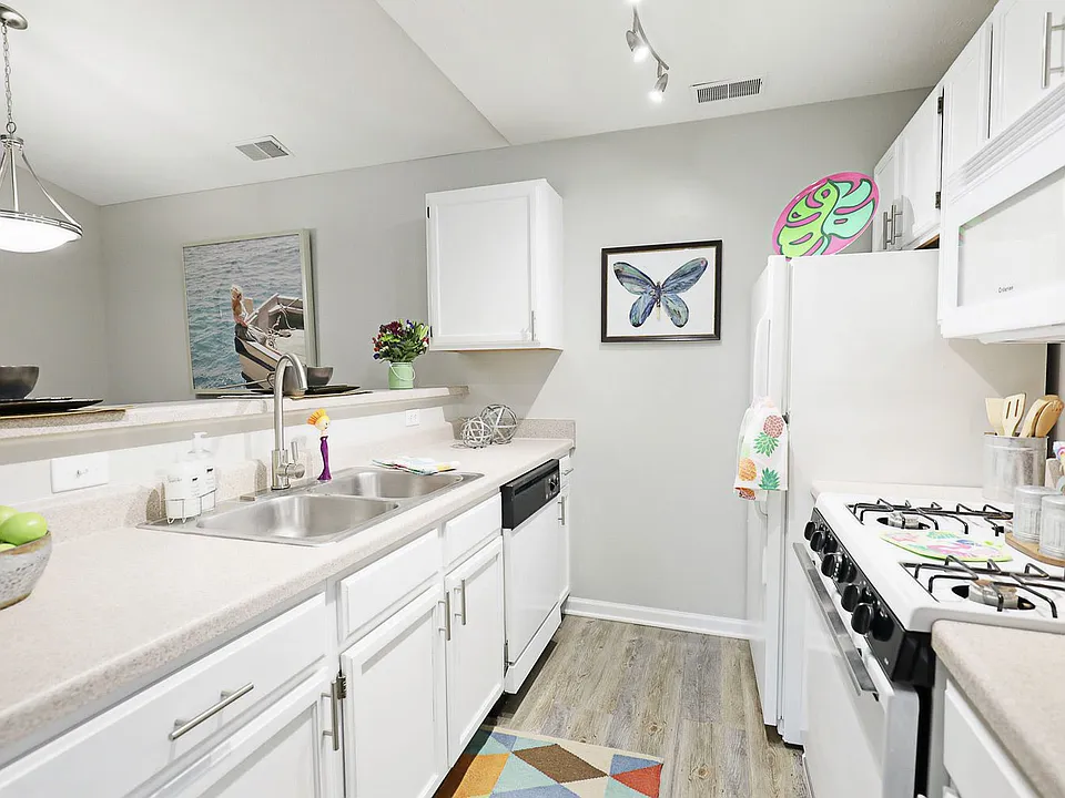 Bright, modern kitchen at Compass Pointewhere style meets everyday comfort.