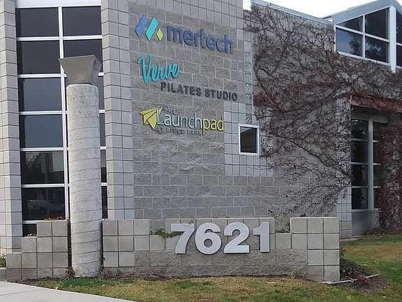 The Launchpad exterior view of the building at entry.