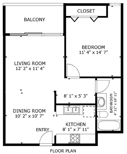 Floor plan 1 Bedroom