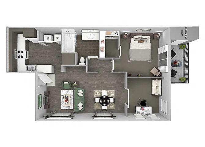 Floor plan A5 (with den)
