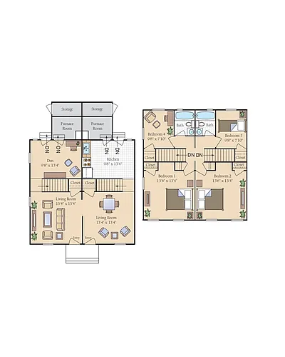 Floor plan 4 bedroom 2 bath