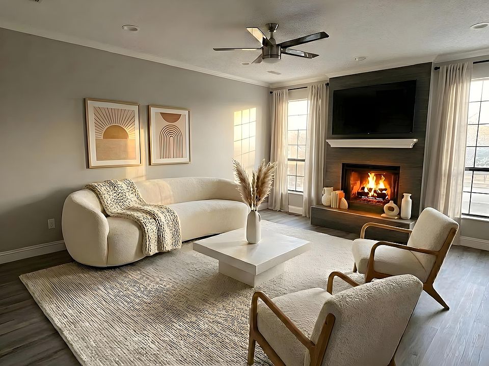 Virtually staged - living room