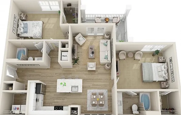 The Dataw Two Bedroom Floor Plan The Dataw Two Bedroom Floor Plan
