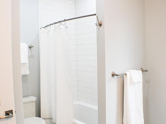 Bathroom - soaking tub with shower.
(decor items not included)