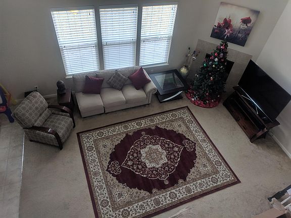 High ceiling living room.