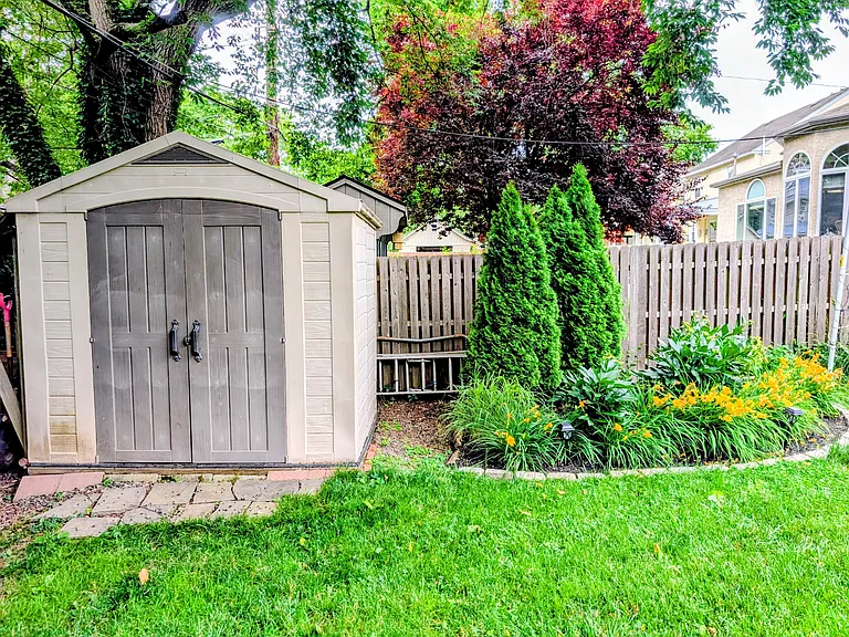 Our shed offers space to store your bicycles or scooters
